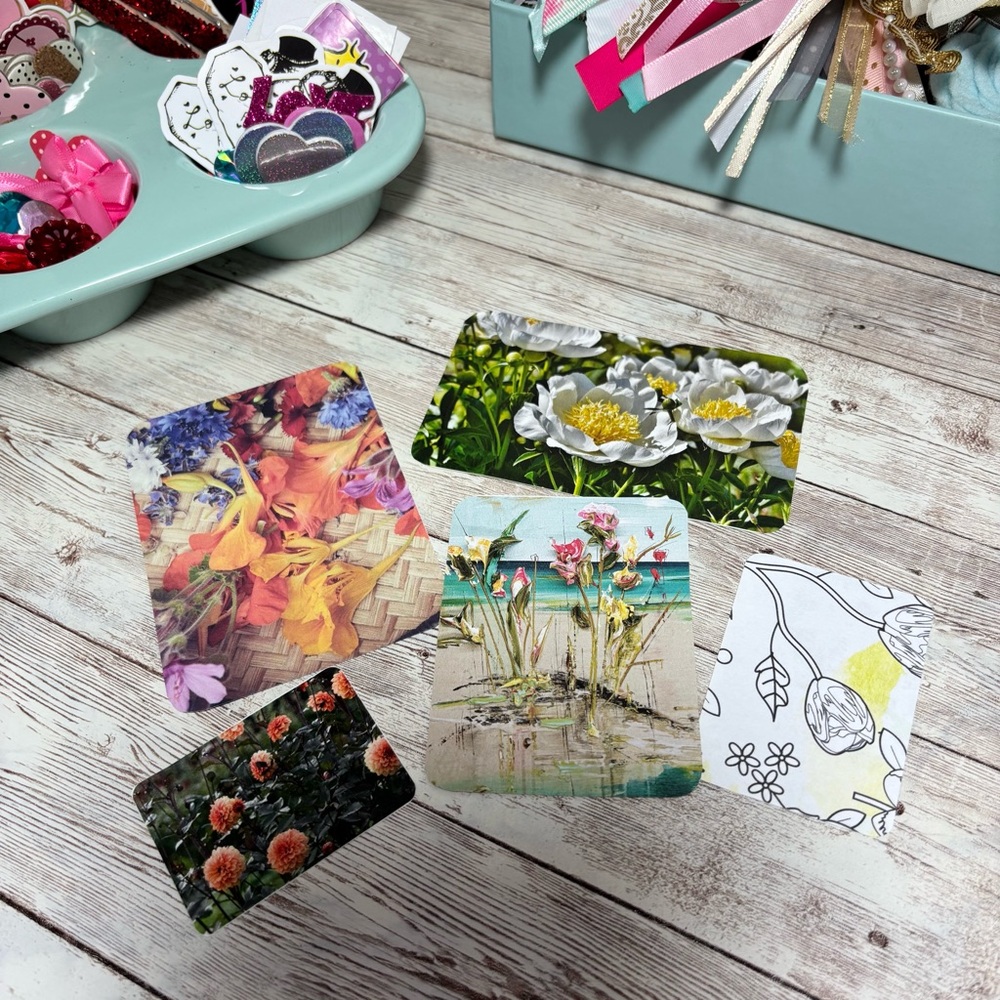 Junk Journal Floral Themed Paper Scrap Pack Kit Collage Scrapbook Planner Spring - Picture 6 of 10